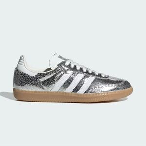 NWT Adidas Samba Silver Shoes